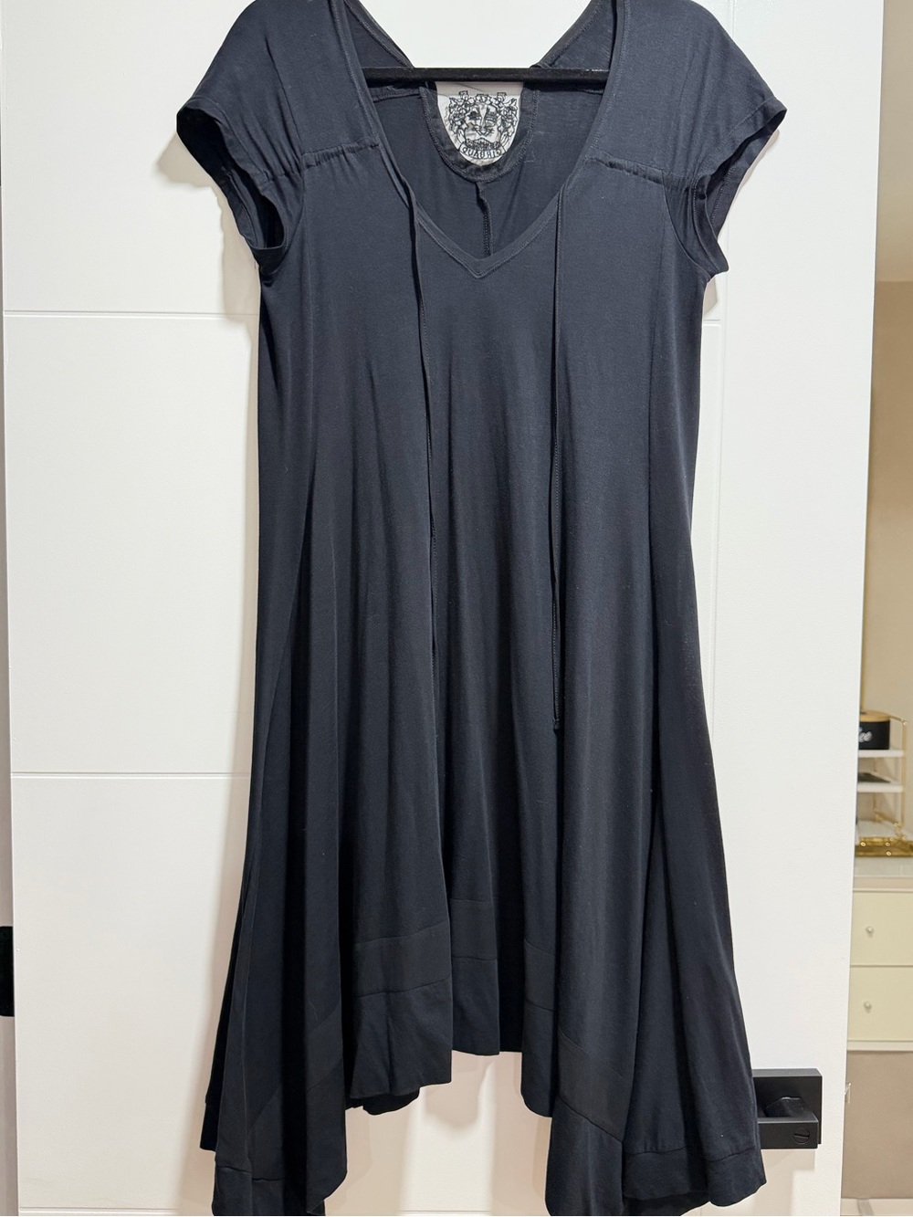 Marithe Francois Girbaud Cravatatakiller  Black Asymmetrical Dress  Women Size 6